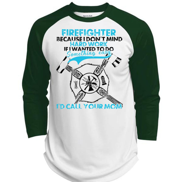 I Don't Mind Hard Work T Shirt, I Love Firefighter T Shirt, Awesome T-Shirts  (Polyester Game Baseball Jersey)