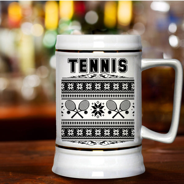 Christmas Family Vacation Beer Stein 22oz, Tennis Beer Mug