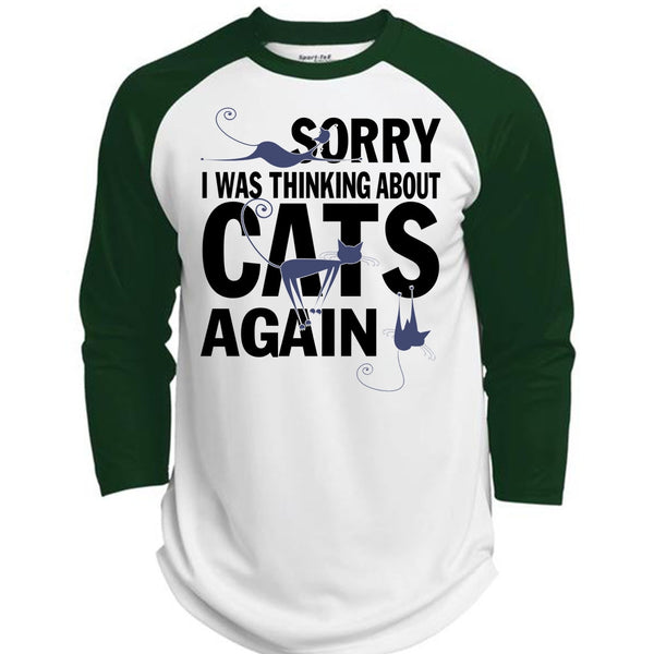 I Was Thinking About Cats Again T Shirt, I Love My Cats T Shirt, Awesome T-Shirts  (Polyester Game Baseball Jersey)