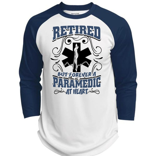Retired But Forever A Paramedic At Heart T Shirt, I Love Paramedic T Shirt, Awesome T-Shirts  (Polyester Game Baseball Jersey)