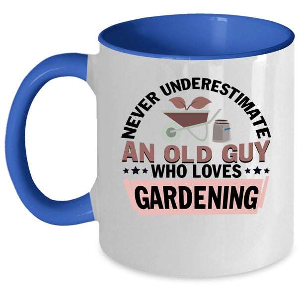 Cute Grandpa Coffee Mug, An Old Guy Loves Gardening Accent Mug