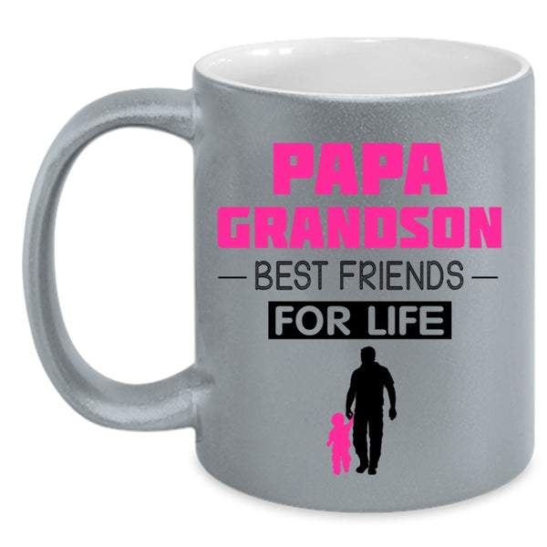 Best Friends For Life Coffee Mug, Papa Grandson Accent Mug