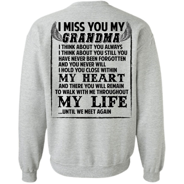 I Love Nana T Shirt, I Miss You My Grandma Sweatshirt