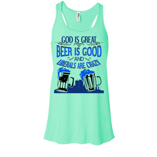 God Is Great T Shirt, Coolest Beer Drinker Tank Top
