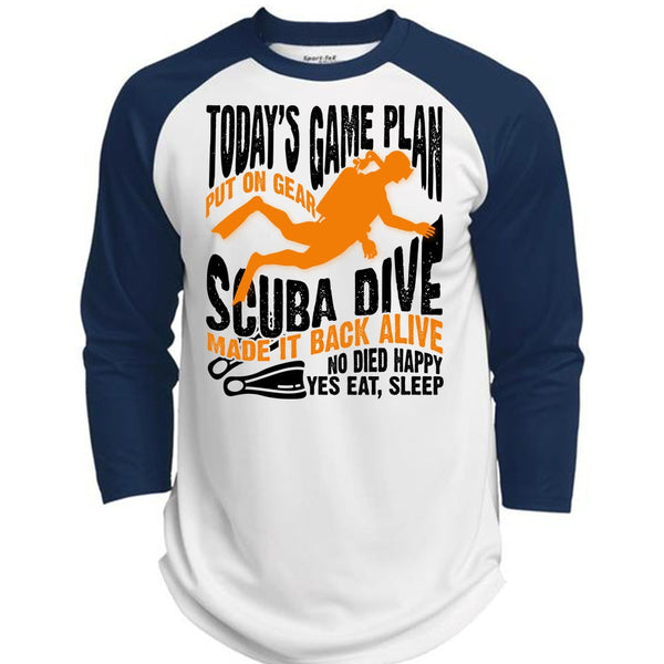 Today's Game Plan T Shirt, I Love Diving T Shirt, Awesome T-Shirts  (Polyester Game Baseball Jersey)