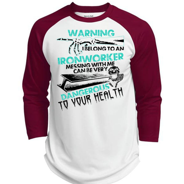 I Belong To An Ironworker T Shirt, I Love Ironworker T Shirt, Awesome T-Shirts  (Polyester Game Baseball Jersey)
