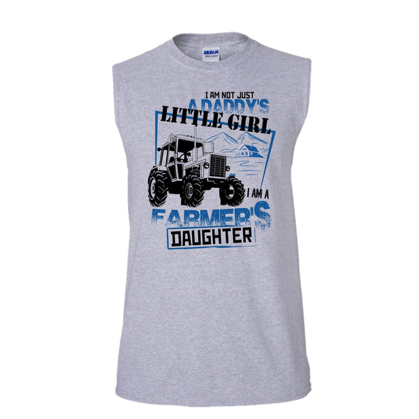 Just A Daddy's Littile Girl T Shirt, Coolest farmer's Girl Tank Top (Men's Cotton Sleeveless)