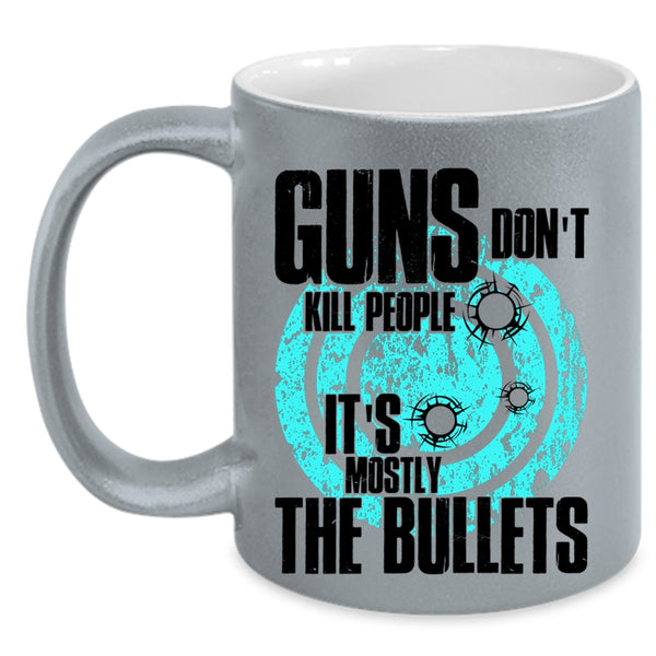Funny Gift For Gun Owner Coffee Mug, Cool Gunaholic Accent Mug