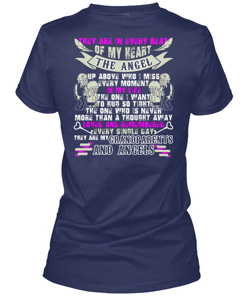 Grandparents And Angels T Shirt, Beat Of My Heart T Shirt