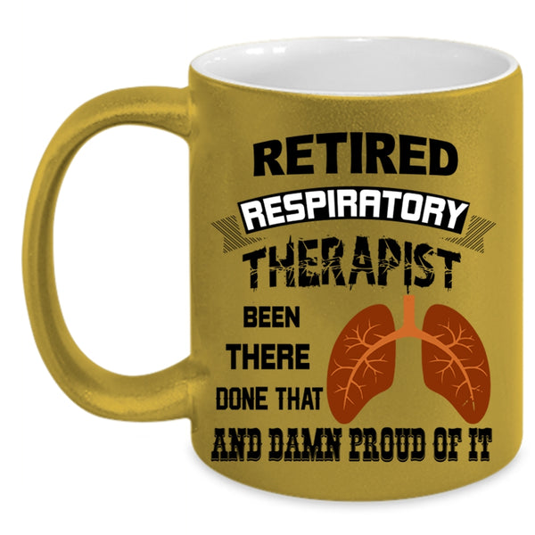 Gift For Retirement Coffee Mug, Retired Respiratory Therapist Accent Mug