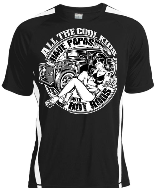 A black t-shirt with the shopify logo