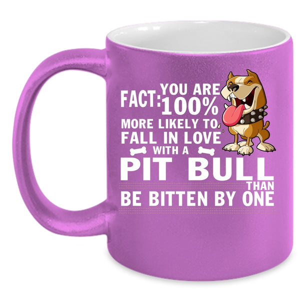 Fall In Love With A Pit Bull Coffee Mug, Cute Pitbull Lover Coffee Cup
