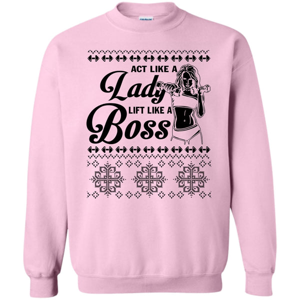 Lady Merry Christmas T Shirt, Act Like A Lady Sweatshirt