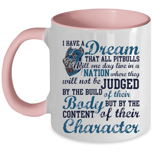 Cute Pit Bulls Coffee Mug, All Pitbulls Will One day Live In A Nation Accent Mug