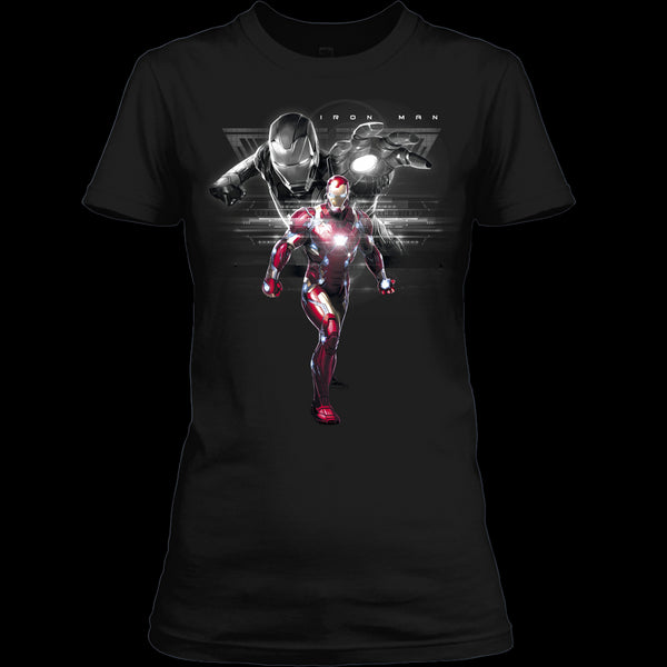 A black t-shirt with the shopify logo