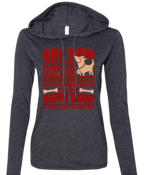 Dog Mom T Shirt, I Love My Dog T Shirt (Anvil Ladies Ringspun Hooded)