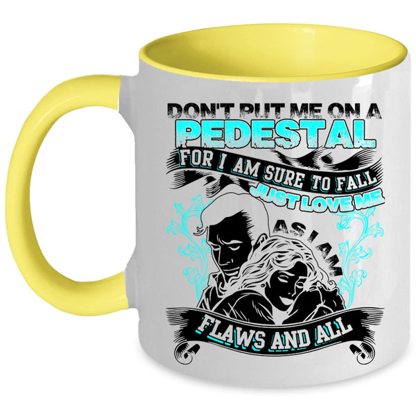 Cool Just Married Coffee Mug, I Am Sure To Fall Just Love Me Accent Mug