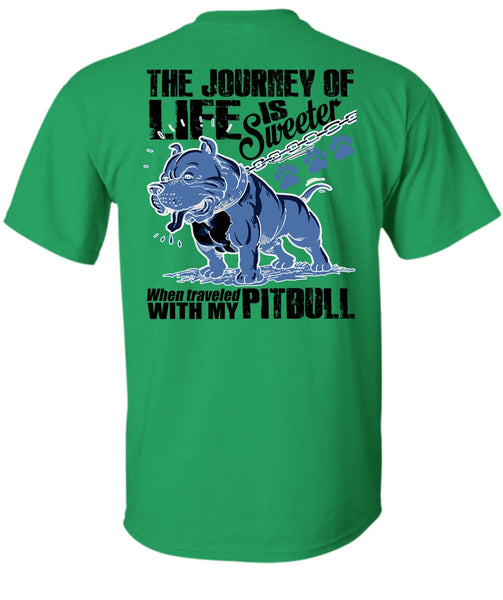 Traveled With My Pit Bull T Shirt, I Love Pit Bull T Shirt
