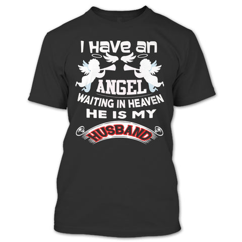 A black t-shirt with the shopify logo