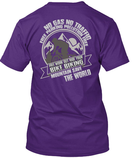 Ride Your Bike Biking T Shirt, Mountain Save The World T Shirt