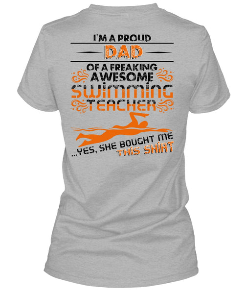 I'm A Proud Dad T Shirt, I Love Swimming T Shirt