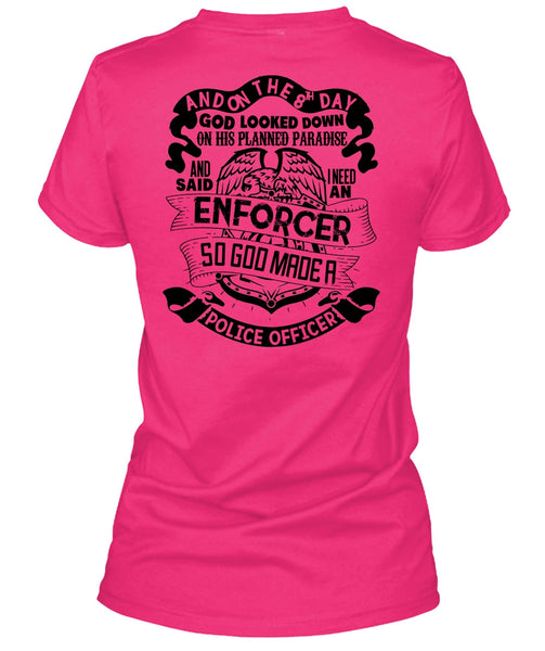 God Made A Police Officer T Shirt, I Love Police T Shirt