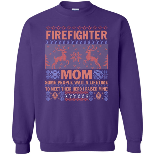 Coolest Firefighter Mom Ever T Shirt, Merry Christmas Gift Sweatshirt