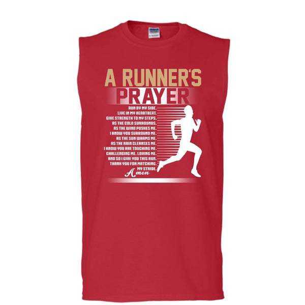 A Runner's Prayer T Shirt, Run By Myside Tank Top (Men's Cotton Sleeveless)