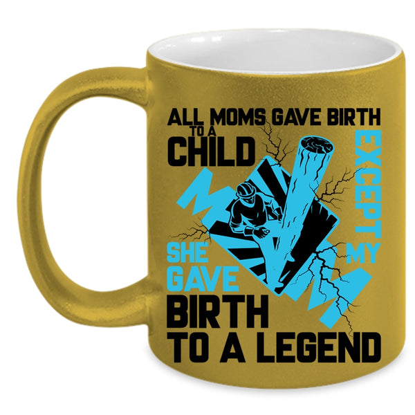 My Mom Gave Birth To A Lineman Coffee Mug, All Moms Gave Birth To A Child Accent Mug