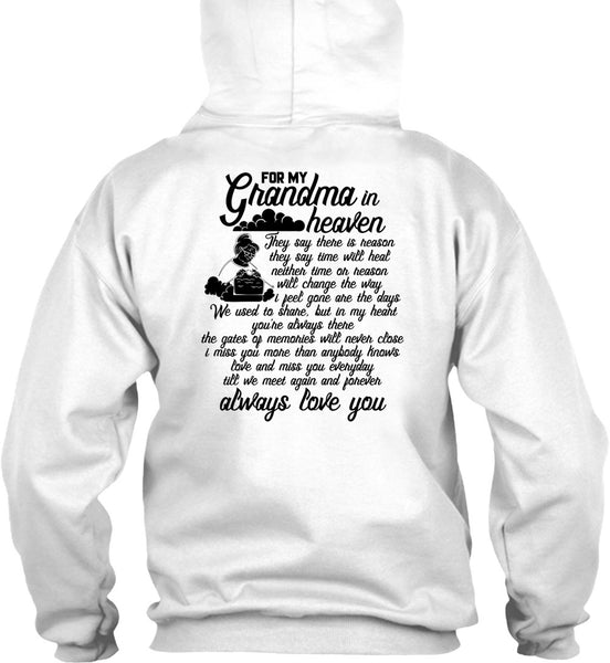 For My Grandma In Heaven T Shirt, I Love Grandma T Shirt