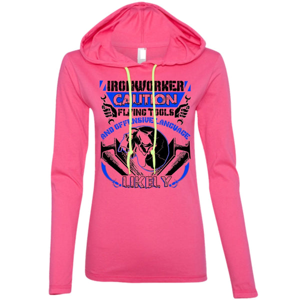 Ironworker Caution Flying Tools T Shirt, I Love Ironworker T Shirt, Awesome T-Shirts