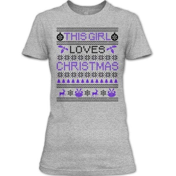 This Girl Loves Christmas T Shirt, Awesome Merry Christmas T Shirt