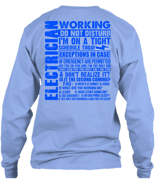 Electrician Working Do Not Disturb T Shirt, I Love Electrician T Shirt