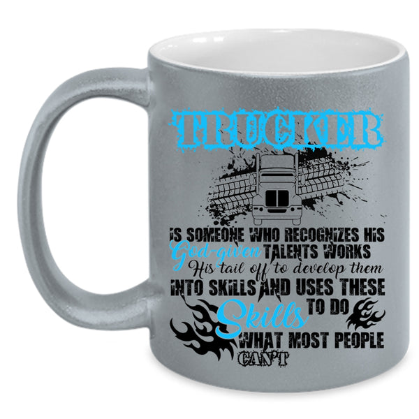 Best Gift For Trucker Coffee Mug, Trucker Accent Mug