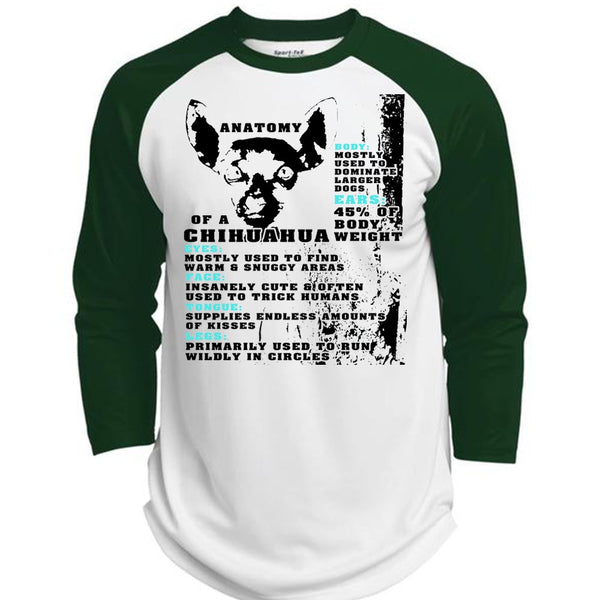 Anatomy Of A Chihuahua T Shirt, I Love My Dog T Shirt, Favorite T Shirt  (Polyester Game Baseball Jersey)