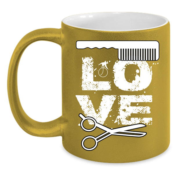Love Hairstylist Coffee Mug, Cute Gift For Hairstylist Coffee Cup