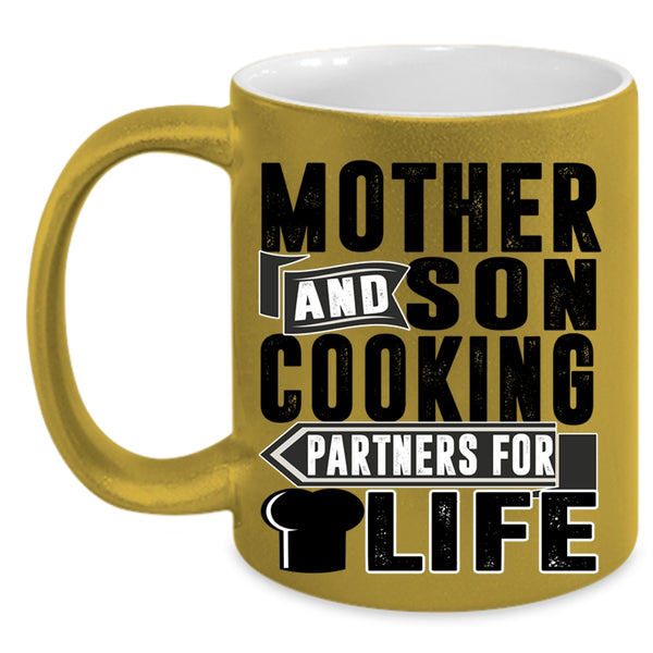 Cooking Partners For Life Coffee Mug, Mother And Son Accent Mug