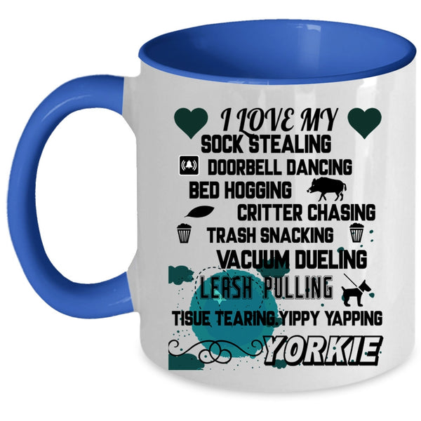 Cute Gift For Yorkie Owner Coffee Mug, I Love My Yorkie Accent Mug