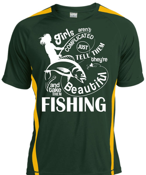 Take Them Beautiful Fishing T Shirt, Girls Aren't Complicated T Shirt, Cool Shirt