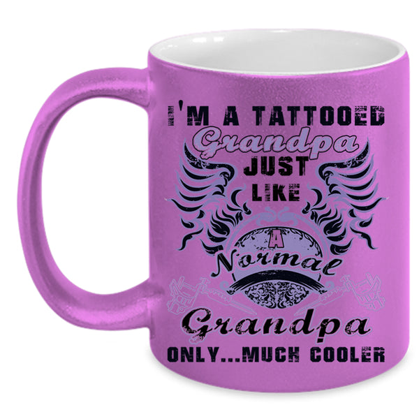 Awesome Grandpa Coffee Mug, I'm A Tattooed Grandpa Accent Mug