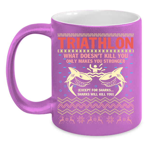 Triathlon Coffee Mug, Christmas Gift For Triathlon Coffee Cup