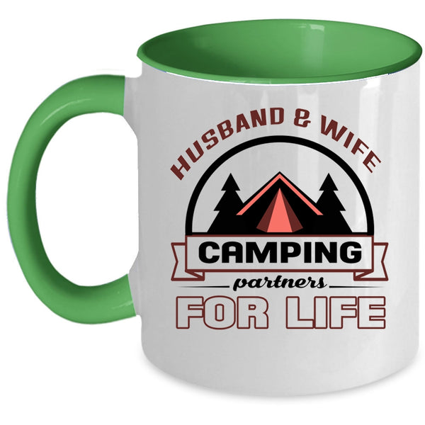 Husband And Wife Camping Partners For Life Mug, Cool Cup
