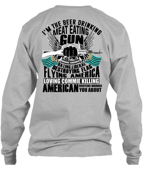 Meat Eating Gun T Shirt, I Love Gun T Shirt