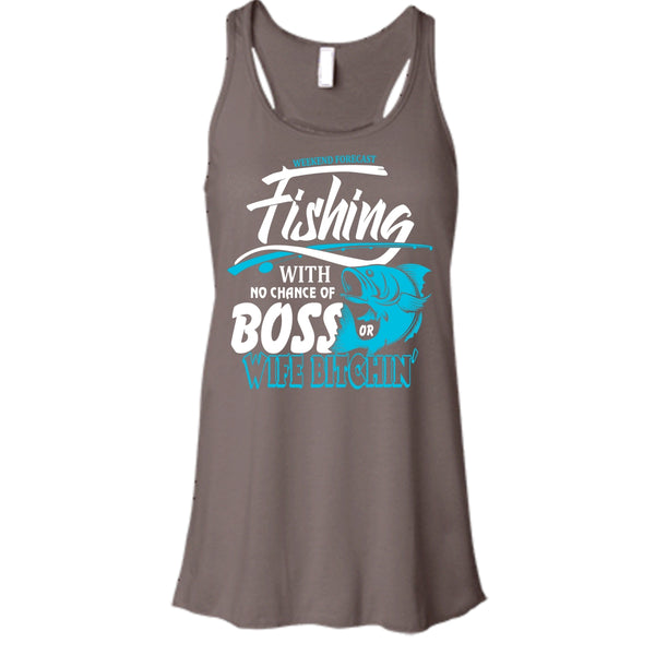 Weekend Forecast Fishing T Shirt, No Chance Of Boss T Shirt, Cool T Shirt