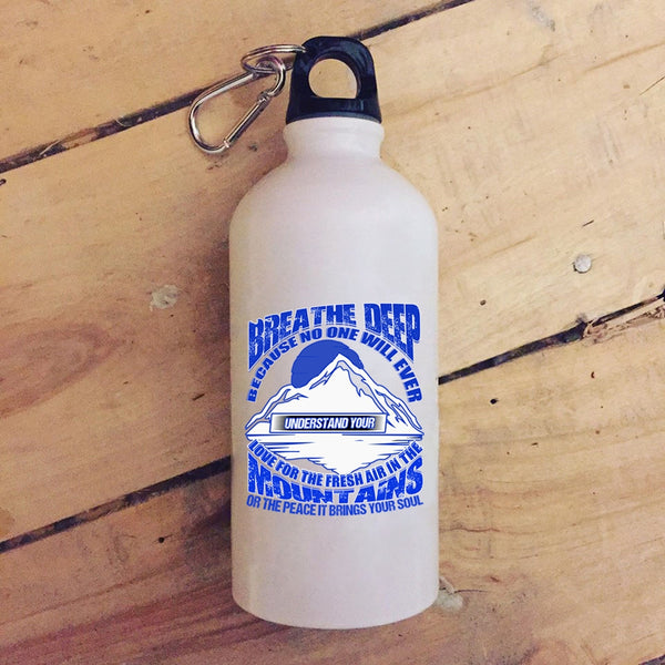 Breathe Deep 20 oz Stainless Steel Bottle,The Fresh Air In The Mountains Outdoor Sports Water Bottle