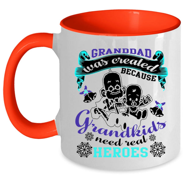 Christmas Gift For Grandpa Coffee Mug, Granddad Was Created Accent Mug
