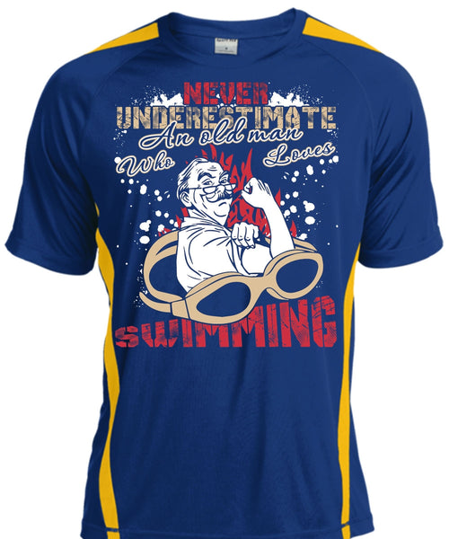 Old Man Who Loves Swimming T Shirt, Being A Swimmer T Shirt, Cool Shirt