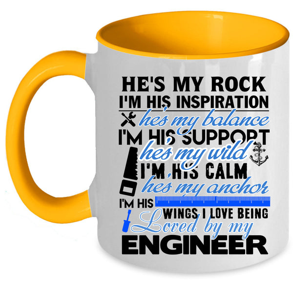 Cool Couple Coffee Mug, I Love Being Loved By My Engineer Accent Mug