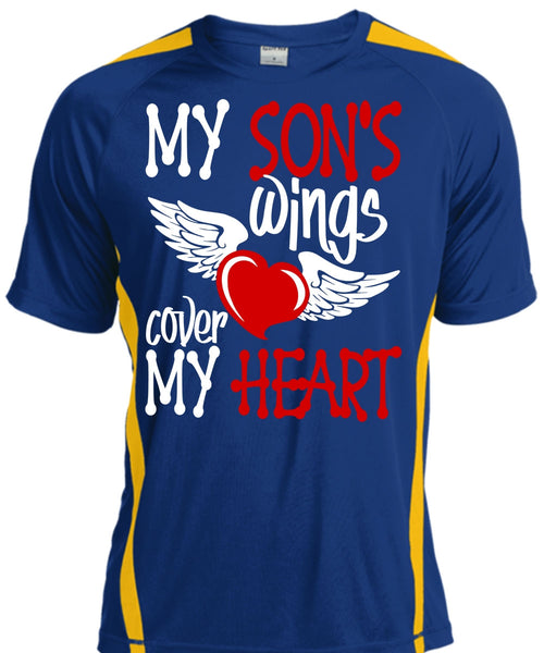 My Son's Wings Cover My Heart T Shirt, Being A Son T Shirt, Cool Shirt