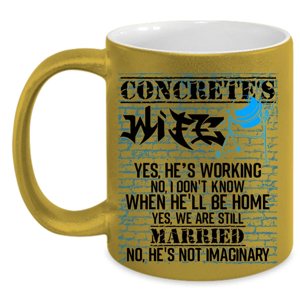 Funny Gift For My Wife Coffee Mug, Concrete's Wife Accent Mug